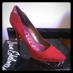Hot Red Platform Pumps